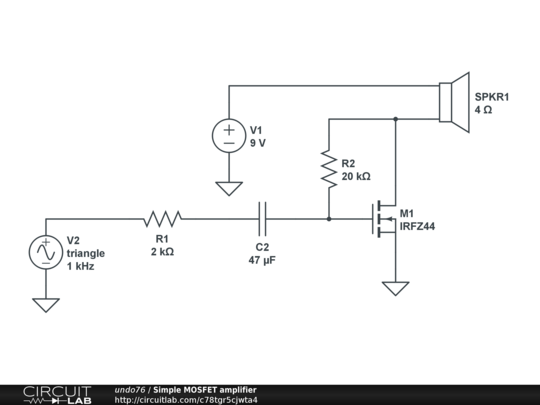 Simple Mosfet Amplifier Circuit