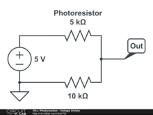 Photoresistor - Voltage Divider