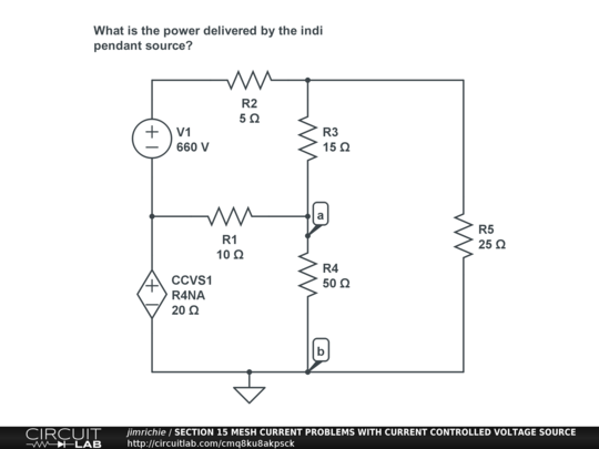 Section Mesh Current Problems With Current Controlled Voltage Source