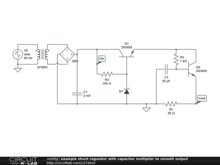 example shunt regulator with capacitor multiplier to smooth output