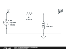 Circuit de derivare RL în tensiune:R2,L1