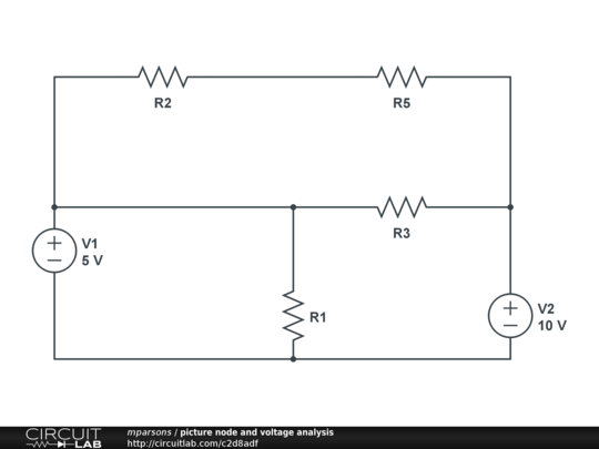 picture node and voltage analysis - CircuitLab