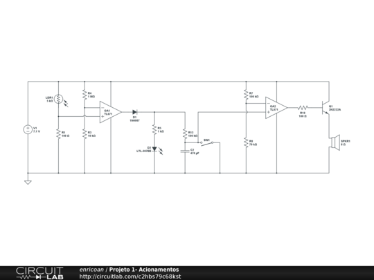 Projeto 1- Acionamentos - CircuitLab