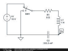 percobaan 2 overdamped (8 ohm)