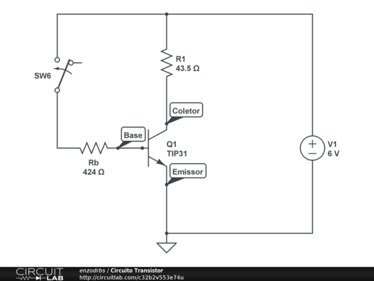 Circuito Transistor - CircuitLab