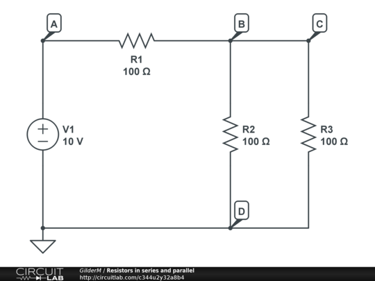 Resistors in series and parallel - CircuitLab