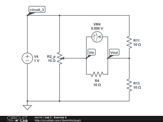 Lab 2 - Exercise 4 - Circuitlab