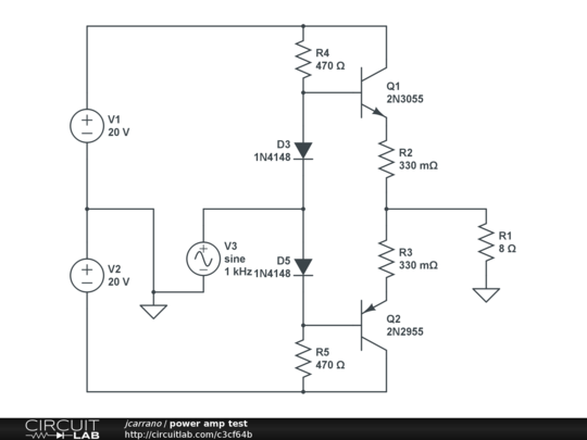 power amp test - CircuitLab