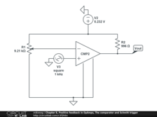 Chapter 8, Positive feedback in OpAmps, The comparator and Schmitt trigger