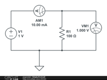 Source-R-Ammeter-and-Voltmeter circuit.