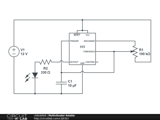 Multivibrador Astable - CircuitLab