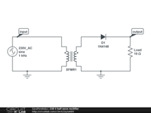 230 V half wave recitifier