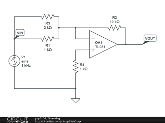 Summing - CircuitLab