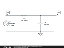 . Circuit de integrare RC în tensiune :R1,C3