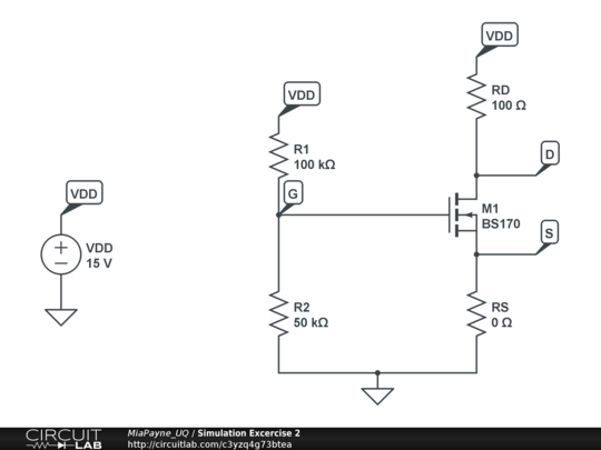 Simulation Excercise 2 - CircuitLab