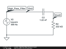 High Pass Filter Circuit (2.1) Lab 3