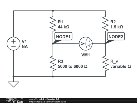 Lab 2 - Exercise 2.3 - CircuitLab