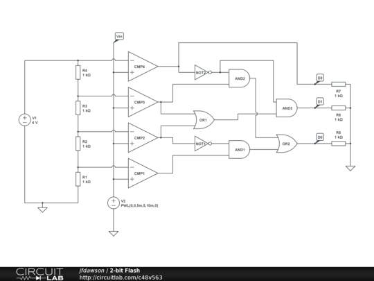 2 Bit Flash Adc Circuit Diagram