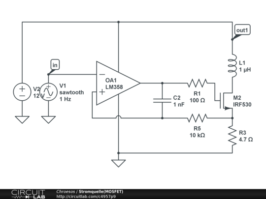 Stromquelle(MOSFET) - CircuitLab