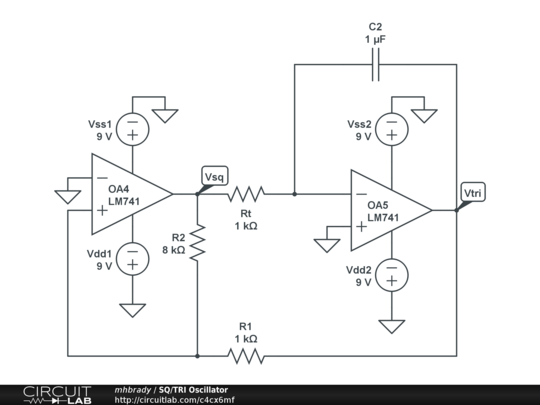 SQ/TRI Oscillator - CircuitLab