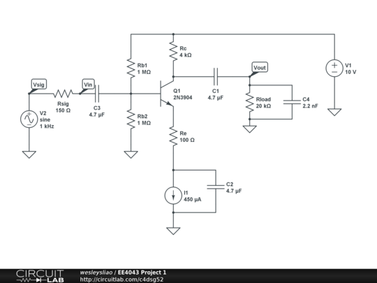 Ee4043 Project 1 - Circuitlab