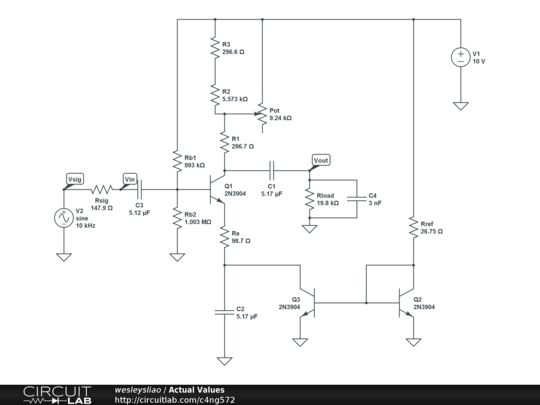 Actual Values - CircuitLab