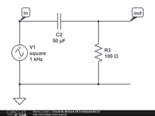 . Circuit de derivare CR în tensiune:R3,C2