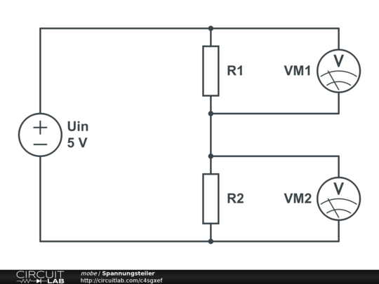 Spannungsteiler - CircuitLab