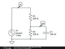 Square Wave into LP Filter