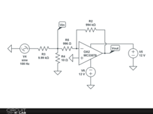 Chapter 6, Basic operational amplifier circuits, Inverting and non-inverting amplifier at high frequencies, inverting amplifier gain of -1000