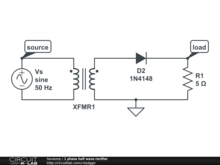 1 phase half wave rectfier