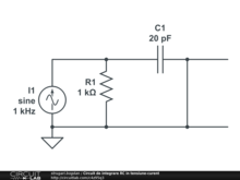 Circuit de integrare RC in tensiune-curent