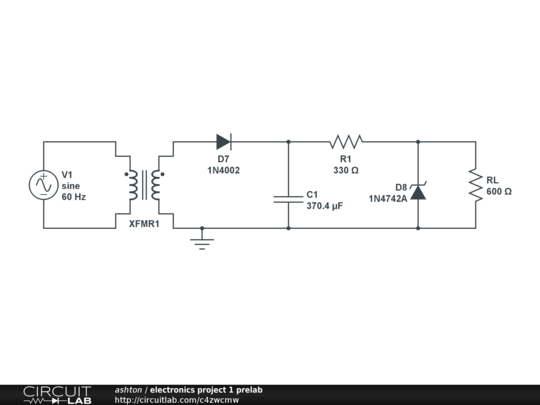 electronics project 1 prelab - CircuitLab