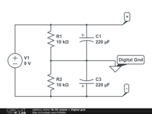 9v DC power + Digital gnd