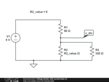 Voltage divider with current draw v2