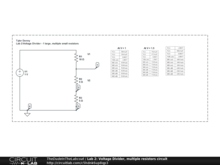 Lab 2: Voltage Divider, multiple resistors circuit