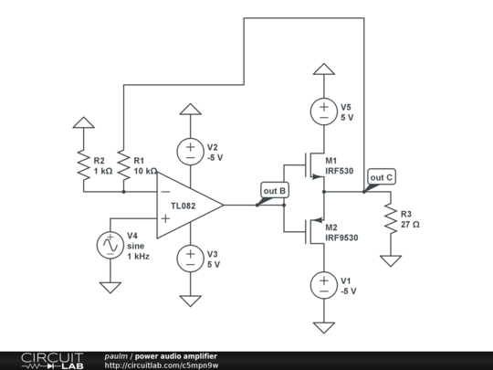 Power Audio Amplifier - Circuitlab