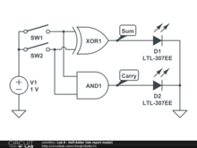 Lab 8 - Half-Adder (lab report model)