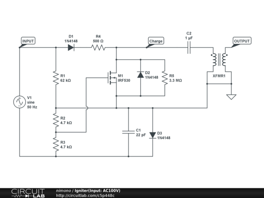 Igniter(Input: AC100V) - CircuitLab