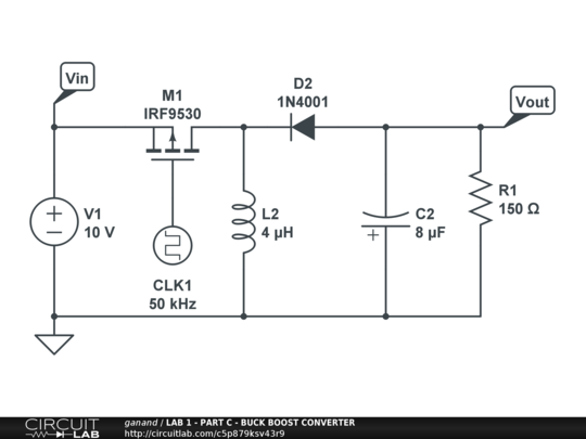 LAB 1 - PART C - BUCK BOOST CONVERTER - CircuitLab