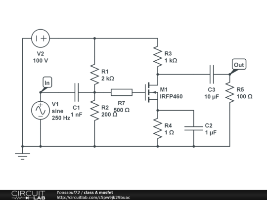 class A mosfet - CircuitLab