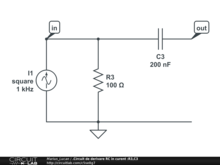 .Circuit de derivare RC în curent :R3,C3