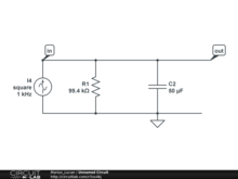 . Circuit de integrare RC tensiune(curent:R1,C2