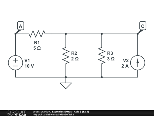 Exercícios Extras - Aula 3 (Ex.4) - CircuitLab