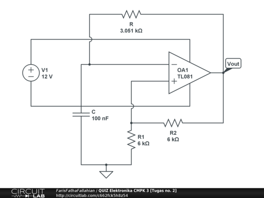 QUIZ Elektronika CMPK 3 [Tugas no. 2] - CircuitLab