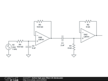 Active high pass filter(-20 db/decade)