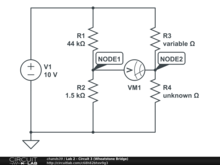 Lab 2 - Circuit 3 (Wheatstone Bridge)