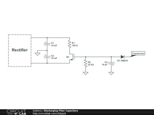 Discharging Filter Capacitors - CircuitLab