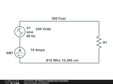 AC Theory L3 Voltage Drop Calculation