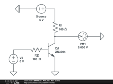 ENME351 PreLab 1 NOT GATE